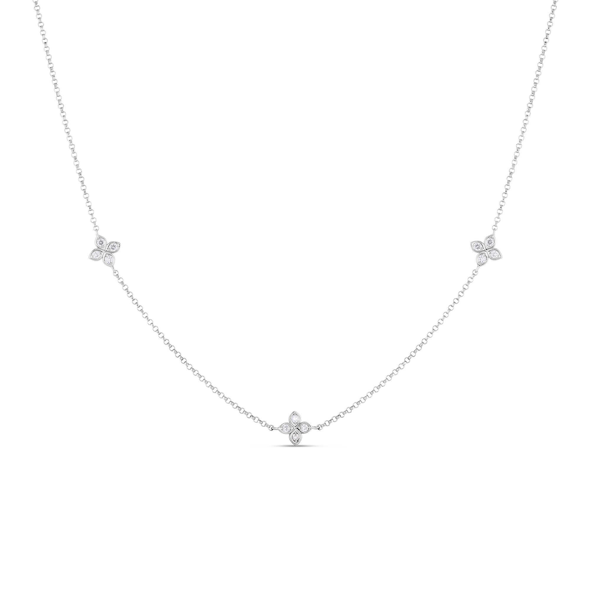 White gold station necklace hotsell